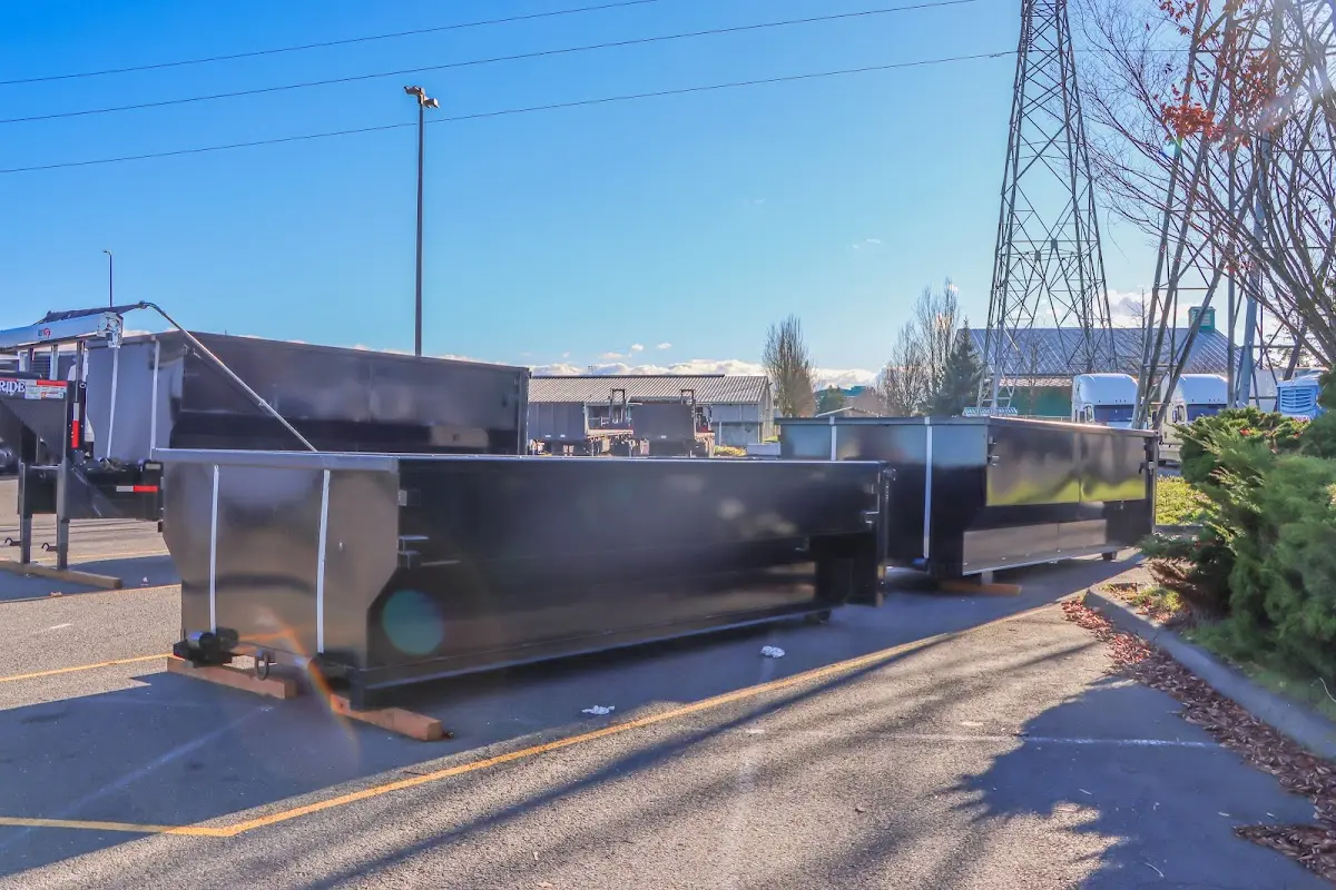 Roll-off dumpster ready for waste disposal at job site for Construction Dumpster Rental in Johnsburg